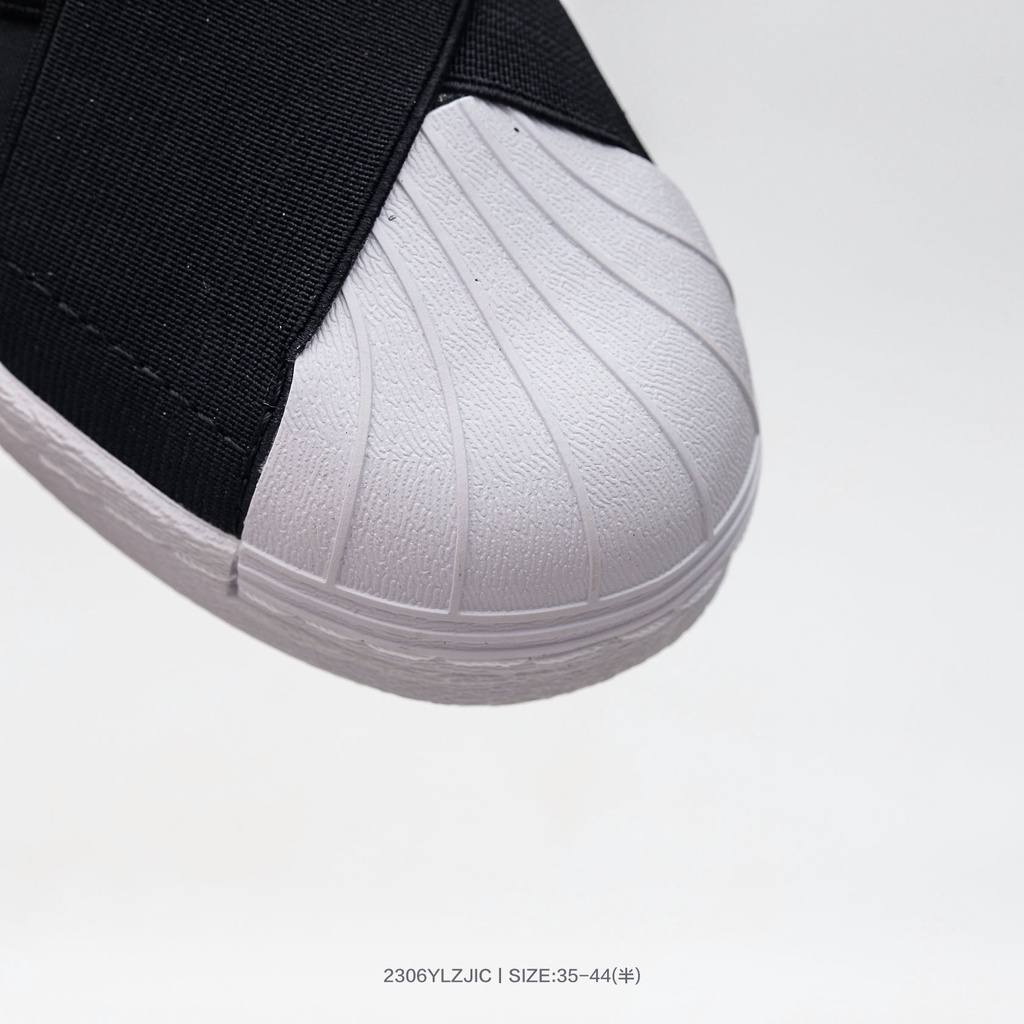 adidas AD Superstar Slip-On W รองเท้าวิ่งกลางแจ้งกันลื่นระบายอากาศด้านบนต่ำ รองเท้าเดินป่า แฟชั่นกล