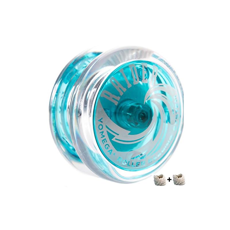 Yomega Raider yo-yo bearing for children intermediate advanced competitive looping play with 2 spare strings (light blue)
