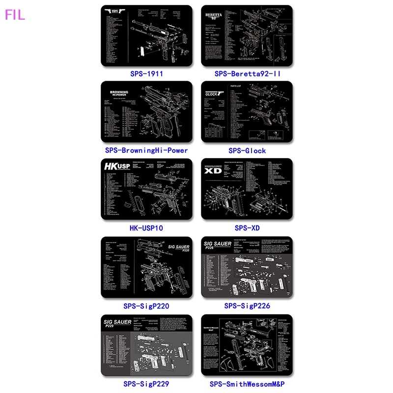 FIL 1 PC ปืนทําความสะอาดสําหรับ AR15 AK47 colt1911 SIG SAUER P320 M92 เครื่องมือปืนไรเฟิล
