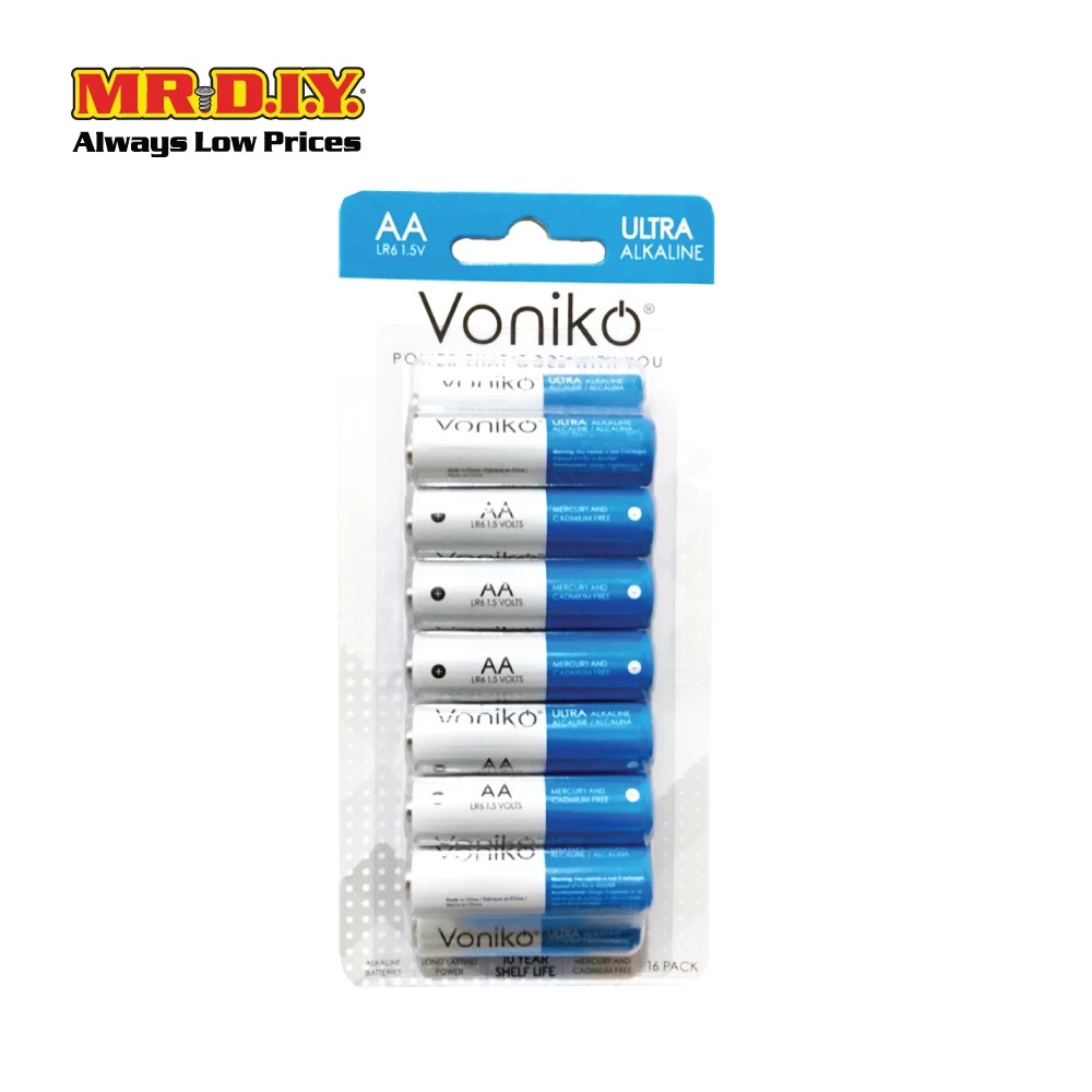 VONIKO ถ่านอัลตร้าอัลคาไลน์ LR6 AA 1.5 โวลต์ (16 ก้อน/แพ็ก) thumbnail 4