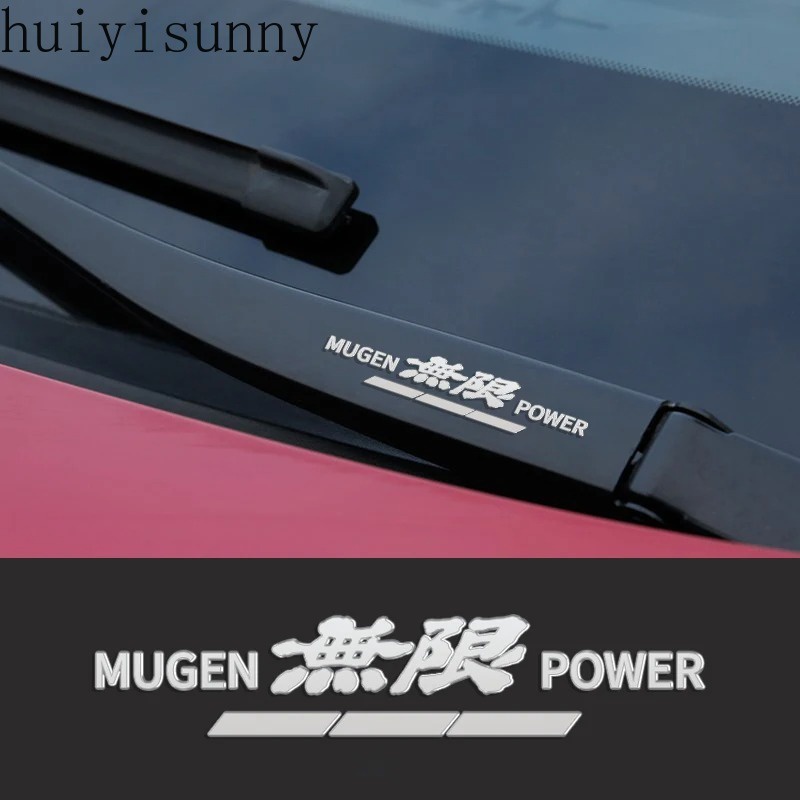 สติกเกอร์โลหะสะท้อนแสง ลายตราสัญลักษณ์ สําหรับติดตกแต่งหน้าต่างรถยนต์ Mugen Power Honda Civic Accord CRV Hrv Jazz