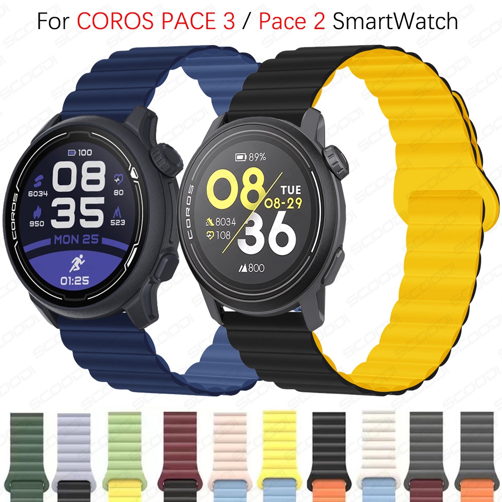 ซิลิโคน Magnetic Loop Strap สําหรับ COROS Pace 4 / COROS PACE 3 2 / Coros Pace Pro SmartWatch สร้อยข้อมือ Soft Silicone band