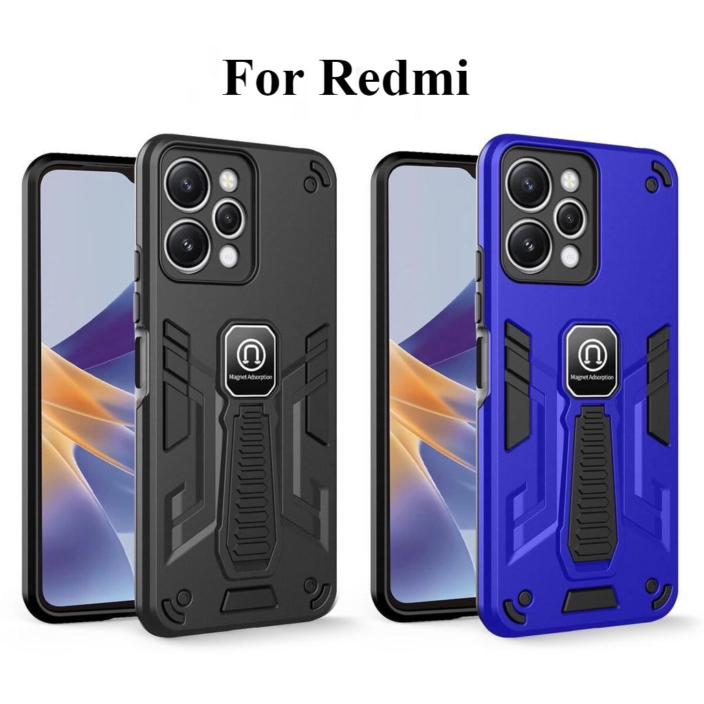 เคส Redmi 13 / 13C / 12 / 12C สำหรับเรดมี่ แม่เหล็กหุ่นยนต์ มีขาตั้ง ตั้งได้ กันกระแทก TPU Case