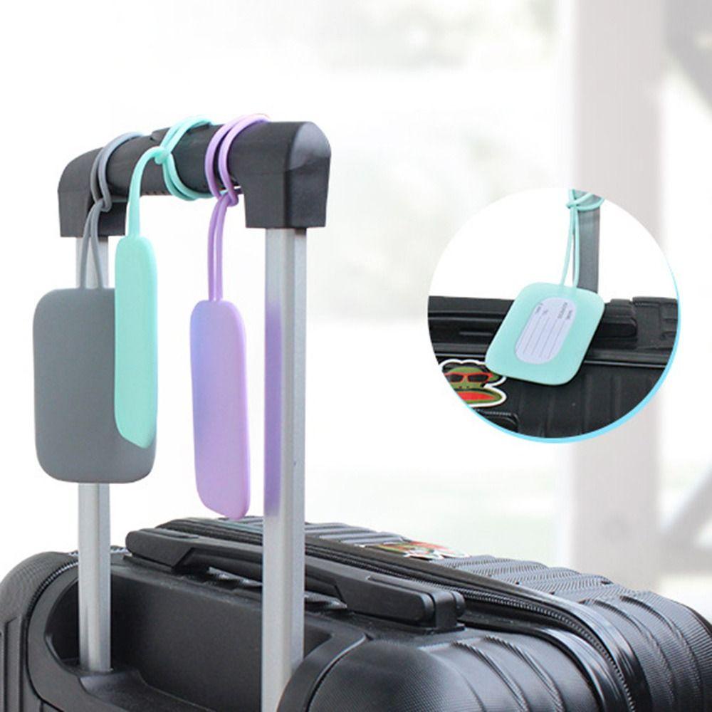 Imlon Portable Suitcase Identifier Tag, Soft Silicone Bags, Anti-lost with Lanyard Baggage Label Travel