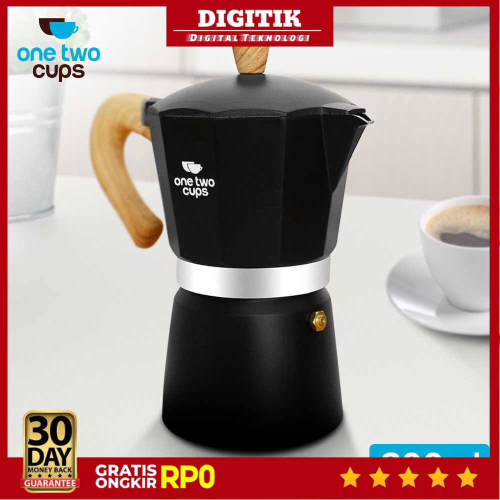 Digitik - One Two Cups Moka Pot เครื่องชงกาแฟเอสเปรสโซ่ เตากาแฟตั้งโต๊ะ - PL-315