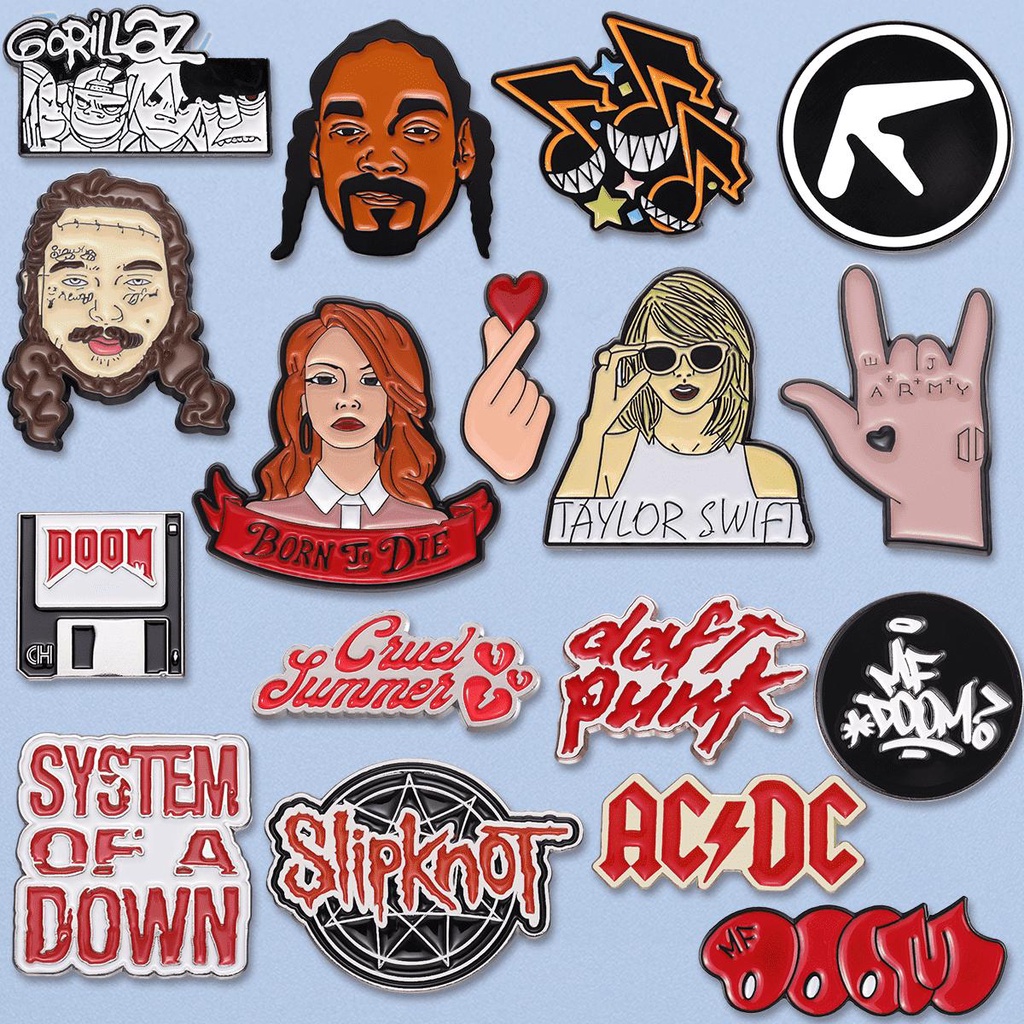 Lana Del Rey เข็มกลัดปก Taylor Swift ป้ายเคลือบ Pins การ์ตูน Band Sign Series เข็มกลัดเครื่องประดับอุปกรณ์เสริมของขวัญ