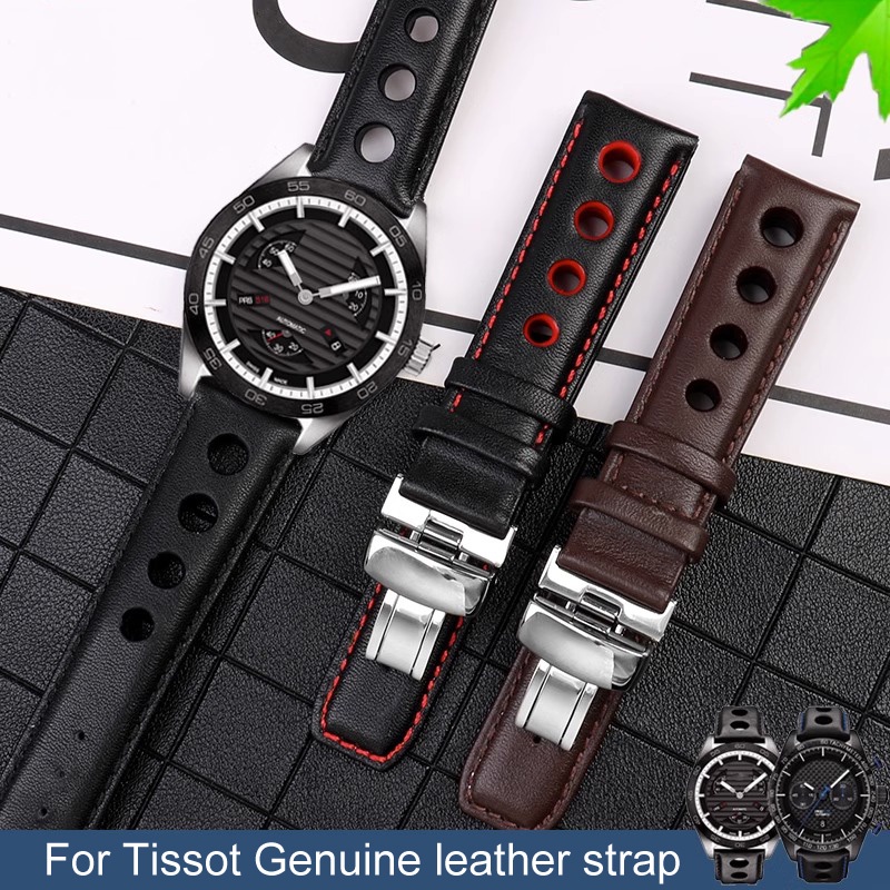 สายนาฬิกาข้อมือหนังแท้ กันน้ํา 20 มม. สําหรับ Tissot 1853 T91 Motorsport Series PRS516 T044