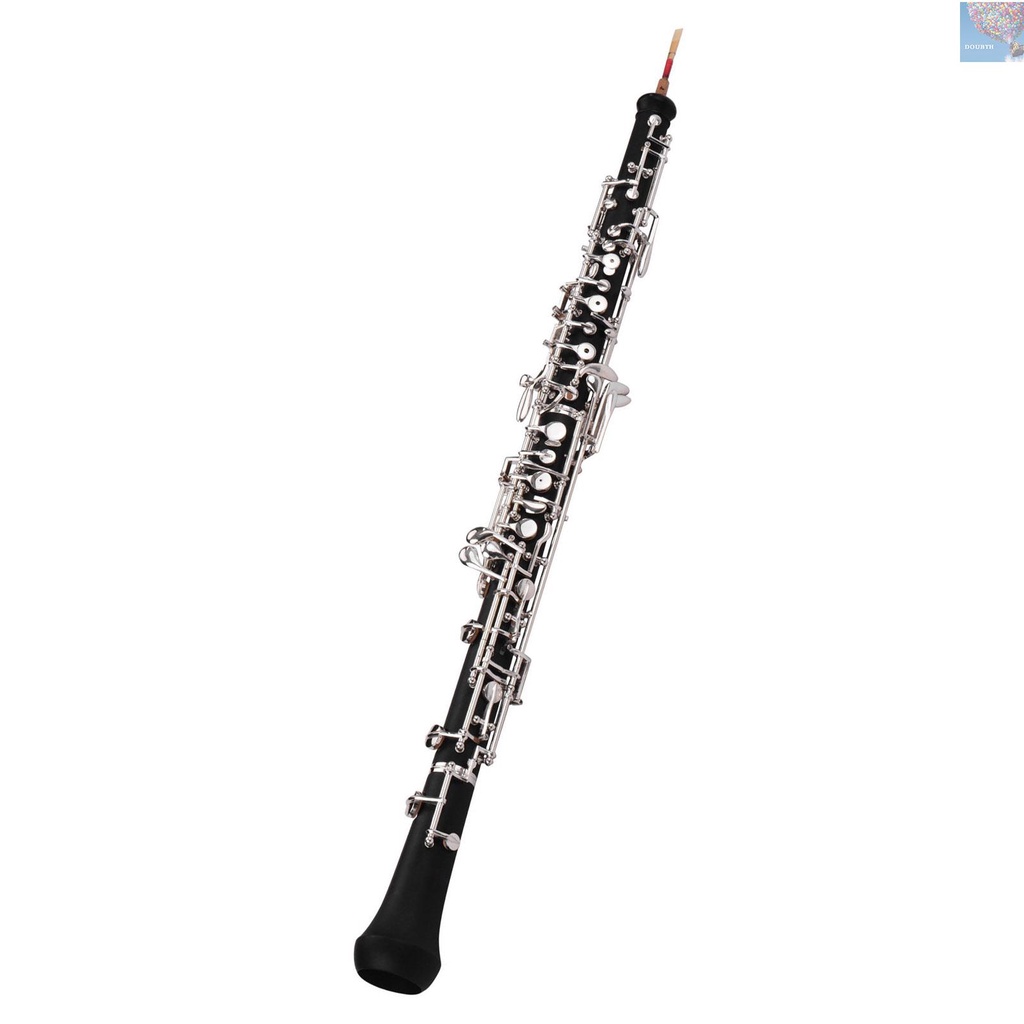 Doubth กุญแจ Oboe C Key กึ่งอัตโนมัติ ชุบเงิน เครื่องเป่าลมไม้ พร้อมถุงมือกก Oboe กระเป๋าหนัง ผ้าทําความสะอาด ไขควง ขนาดเล็ก แบบมืออาชีพ