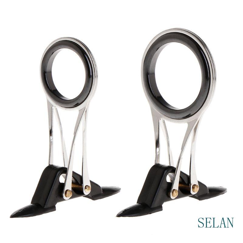 Selan แหวนไกด์คันเบ็ดตกปลา แบบสเตนเลส พับได้