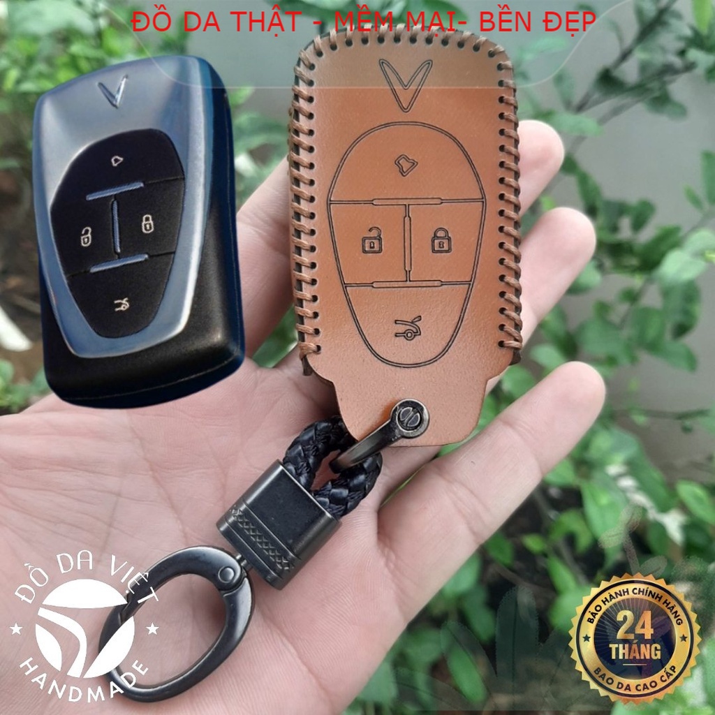 Vinfast E34, VF E34, เคสกุญแจรถไฟฟ้า VFE34, VF8, VF9. หนังแท้นําเข้า 2 ปี