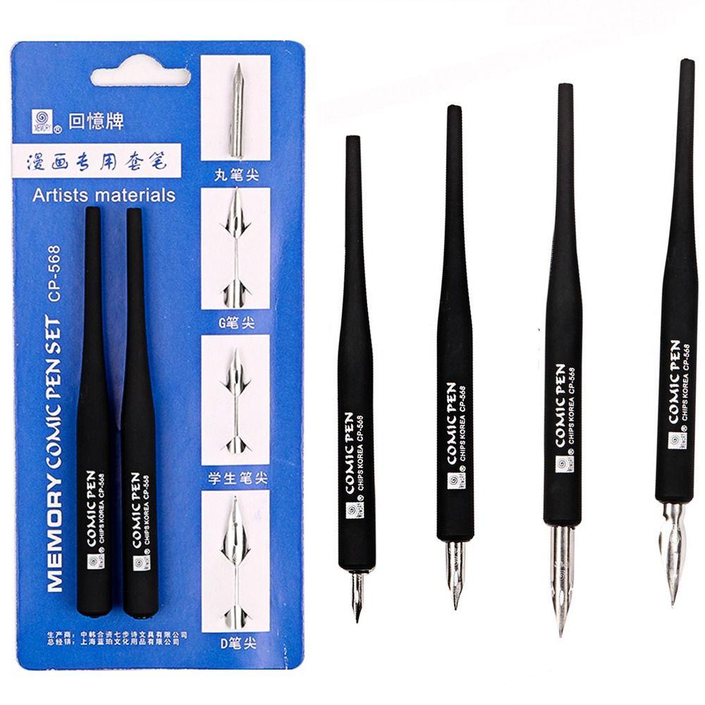 Lunasol Manga การประดิษฐ์ตัวอักษร Dip Pen + 4 Nibs, Fountain ปากกาลายเซ็นการประดิษฐ์ตัวอักษร Dip ปากกาโรงเรียน Office - รูปที่ 5