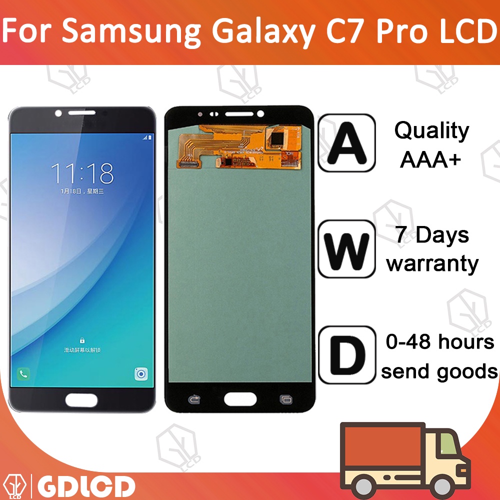 สําหรับ Samsung Galaxy C7 Pro LCD C7010/C7 C7000 จอแสดงผล LCD Touch Screen Digitizer Assembly Replac