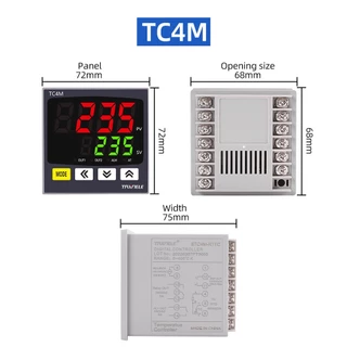 Dual output PID digital thermostat universal input TC4S TC4H TC4L TC4M temperature controller SSR relay 110VAC 220V