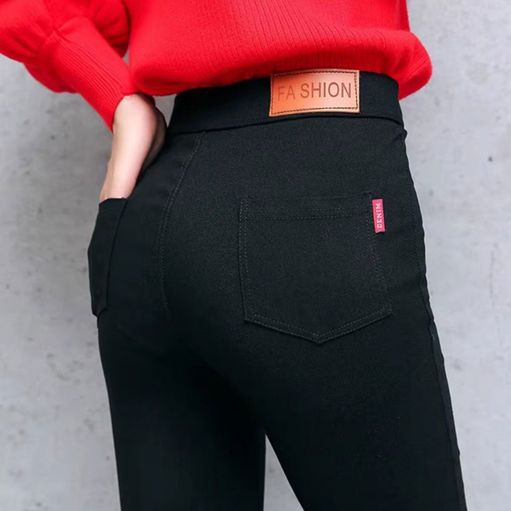 กางเกงยีนส์ ทรงสลิม สีดำ ทรงสวยมาก ใส่สบาย ใส่ทำงานได้ - รูปที่ 2
