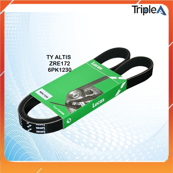 สายพานพัดลม LUCAS สําหรับ TOYOTA ALTIS ZRE172 (6PK1230) / ALTIS ZZE122 OLD 04" (6PK1890)