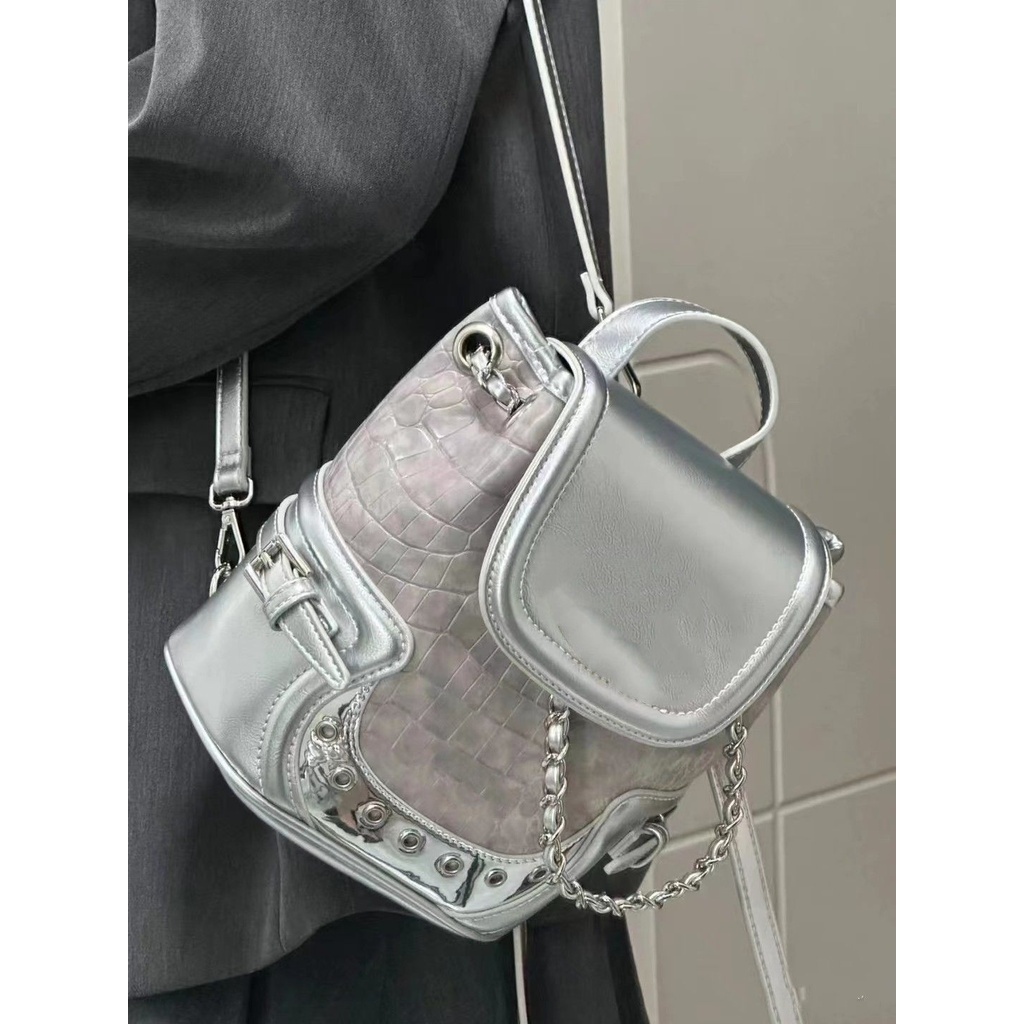 กระเป๋าเป้สะพายหลัง Chanel ขนาดเล็ก สไตล์เกาหลี 2024