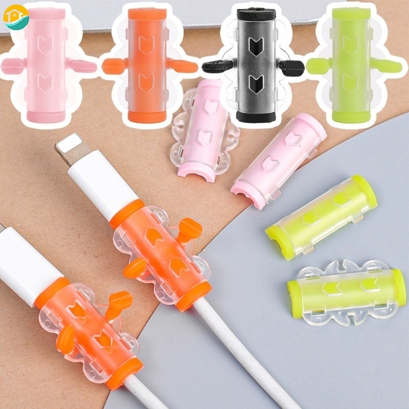 1/2 ชิ้น ที่ม้วนเก็บสายชาร์จ ป้องกันการแตกหัก สร้างสรรค์ สากล ฝาครอบป้องกัน ที่มีคุณภาพสูง ที่มีสีสัน มินิ สายข้อมูล คงที่ ที่ม้วน
