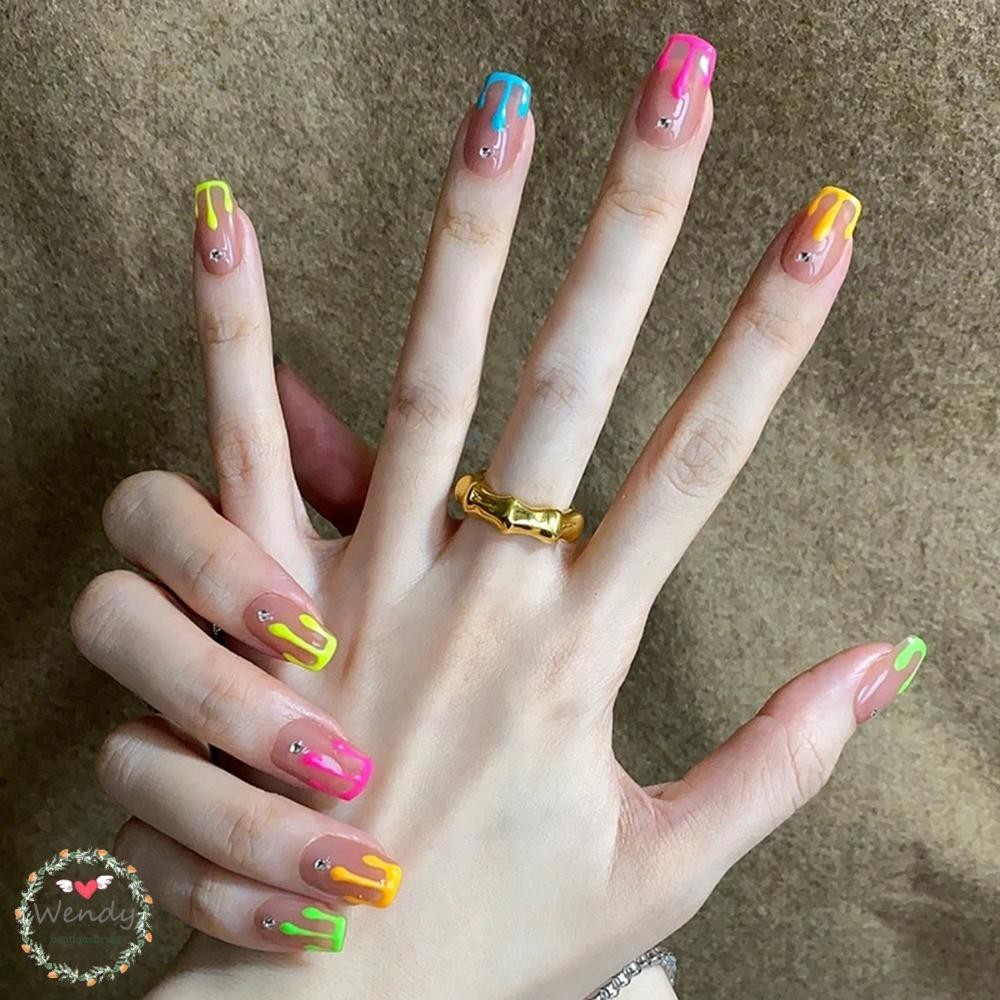 BLNAIL ล็บปลอม อุปกรณ์ทําเล็บ เรืองแสง เป็นมิตรกับสิ่งแวดล้อม เหมาะกับฤดูร้อน