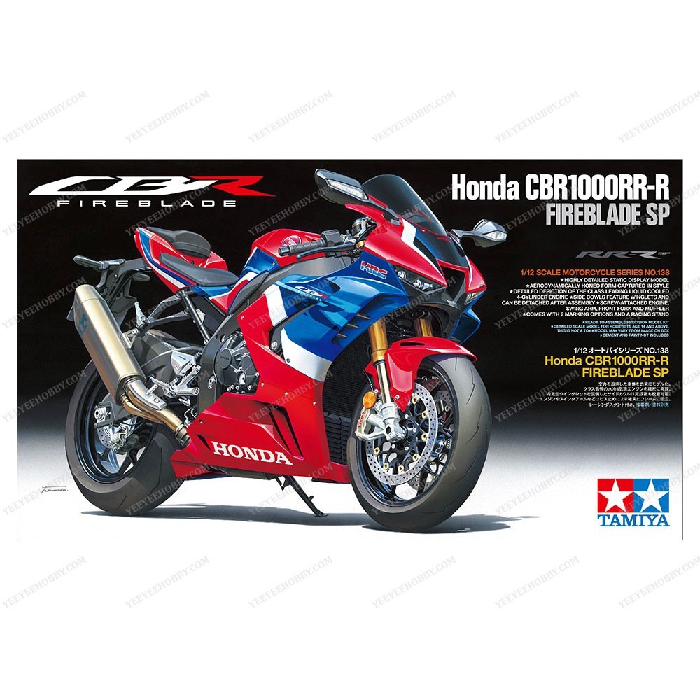 [YEEYEE] TAMIYA ASSEMBLY MODEL - 1/12 HONDA CBR1000RR-R FIREBLADE SP