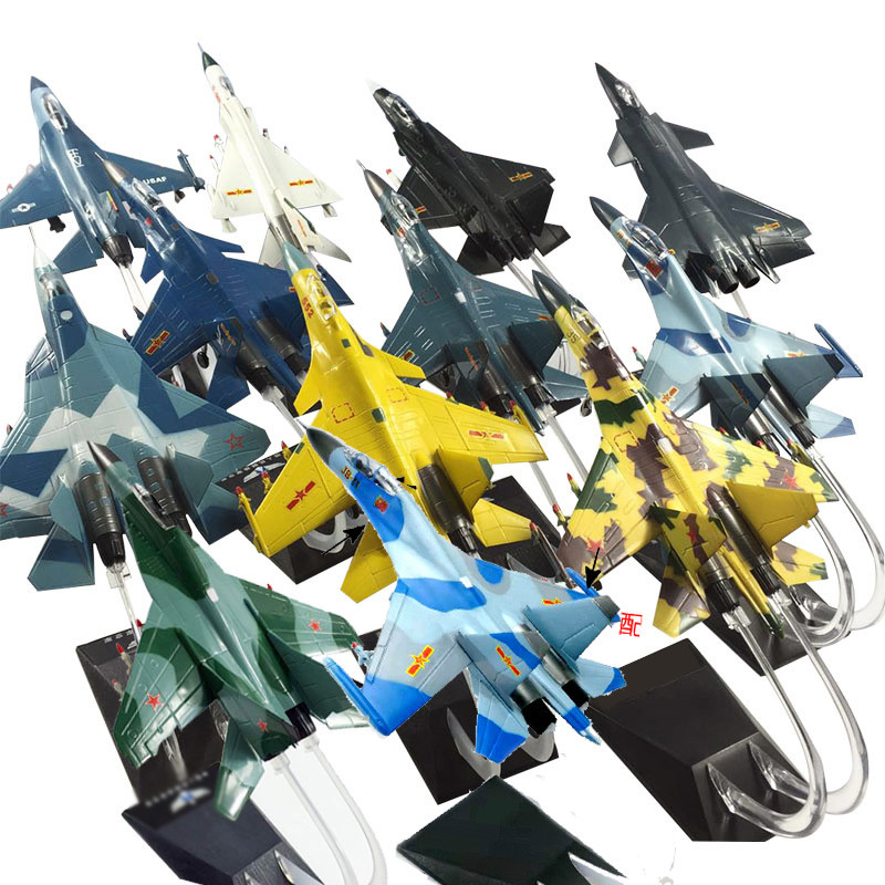 พร้อมสต็อก J-7 J-8 J-15 Su 27 Su 30 Su 31 Su 34 Su 35 จําลอง Fighter J-20 เครื่องบินรุ่นประกอบ