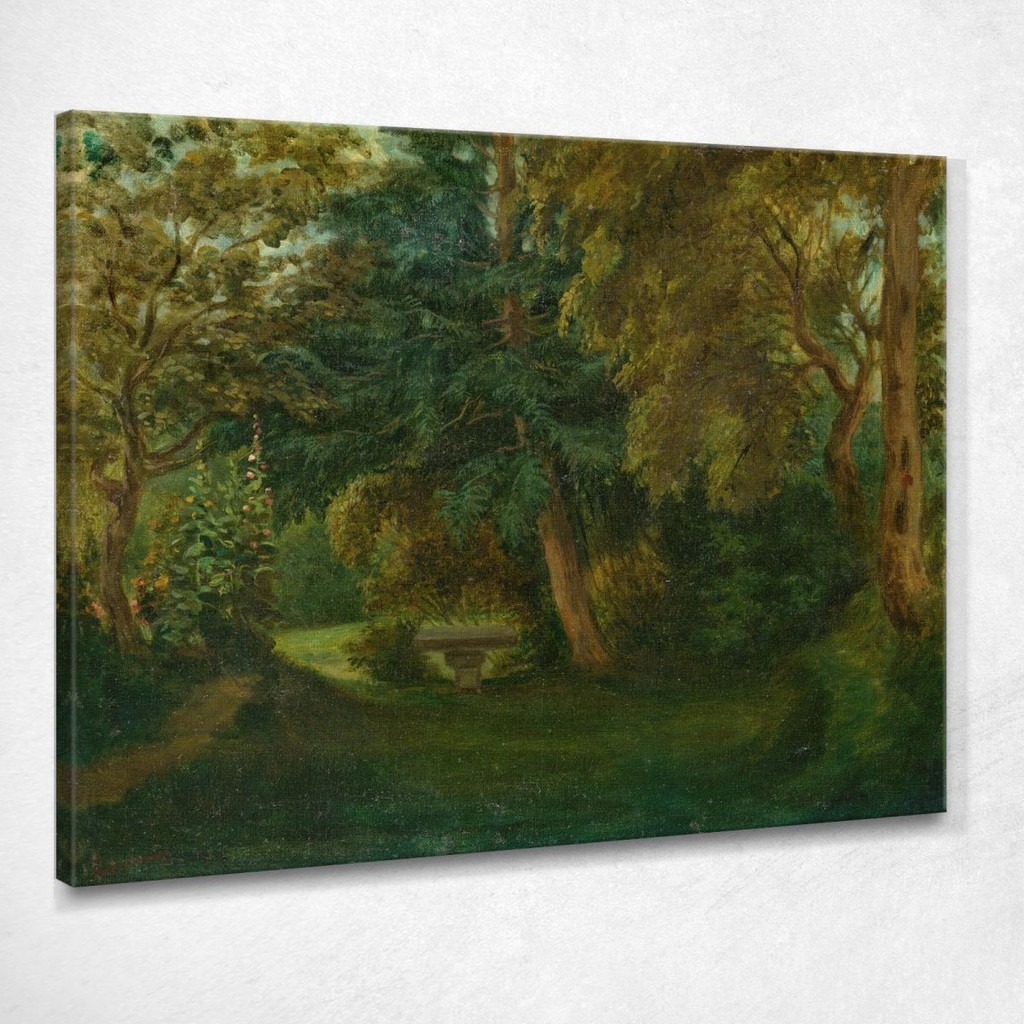 George Sand S Garden At Nohant Eugène Delacroix, edx42 ภาพพิมพ์บนผ้าใบแคนวาส