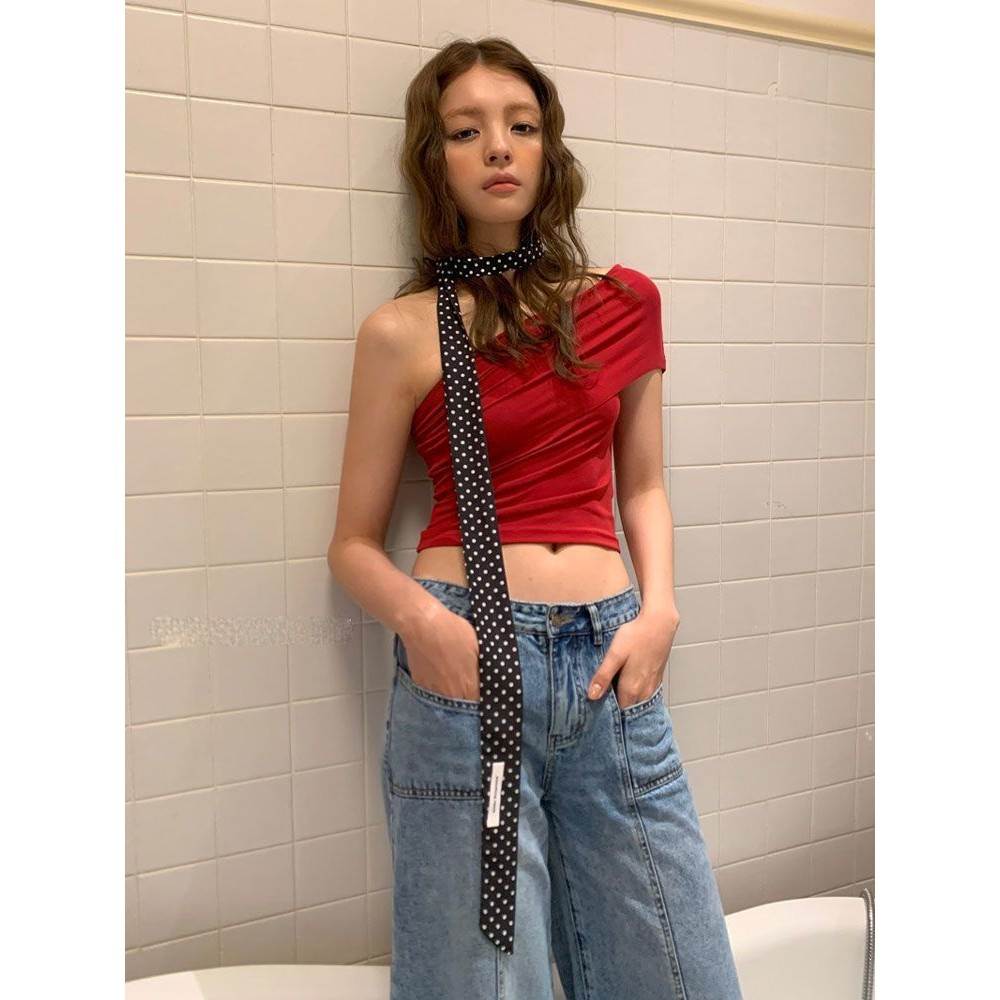 复古时尚Pigeon long Stripping Chef สไตล์เกาหลีดั้งเดิมป้องกันความเสี่ยง Y2Kizzy Packing Towel หญิงผ้าพัน