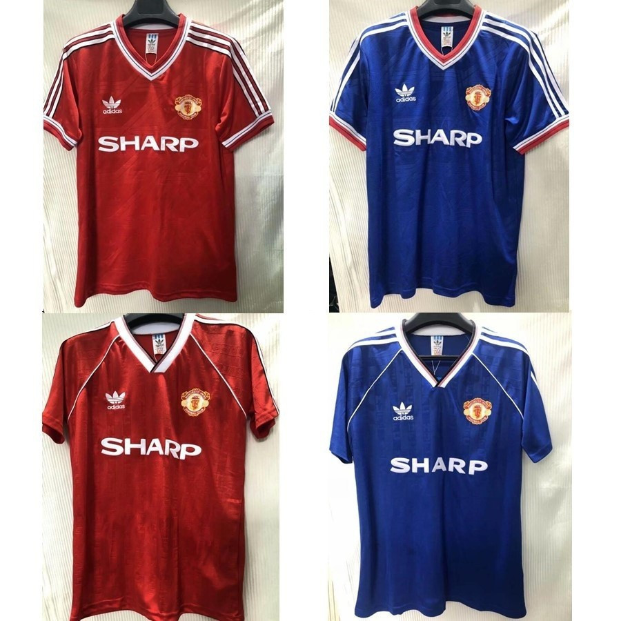 1986 Manchester Retro maillot de foot United Soccer Jersey 1988 Home away