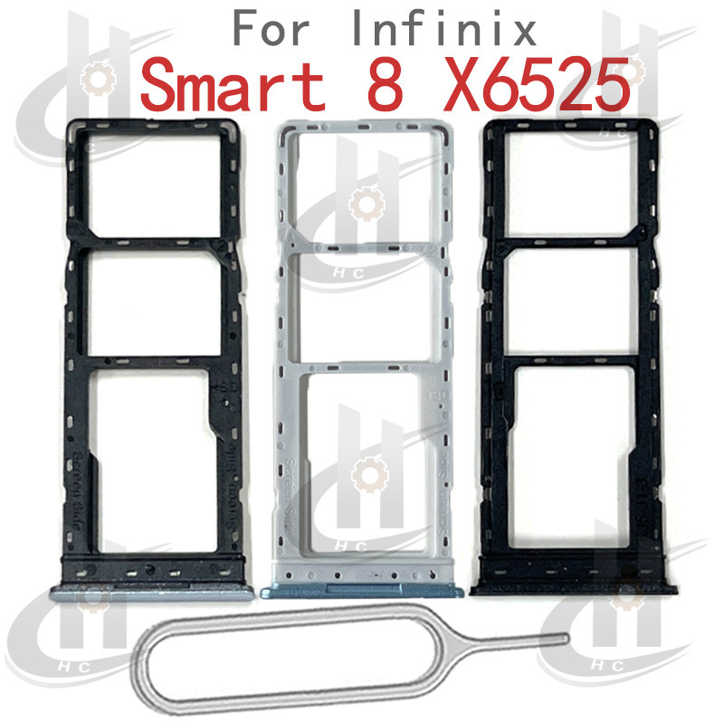 สําหรับ Infinix Smart 8 X6525 ซิมการ์ดถาดผู้ถือช่องเสียบการ์ด Reader SD Slot อะแดปเตอร์อะไหล่