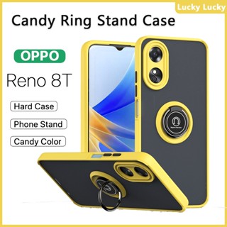 เคส OPPO Reno 8T 4G 5G 10 Pro Plus 5G 8Z 7Z 5G หรา ที่วางแหวนอะครีลิคแบบแข็ง เคส กันกระแทก รองรับรถ ที่วางแม่เหล็ก ที่วางโทรศัพท์ ขาตั้งนิ้ว ปกป้องกล้อง