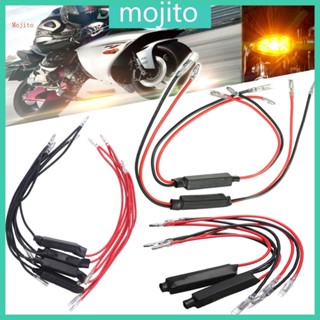 Mojito ตัวถอดรหัสสัญญาณไฟเลี้ยว LED 10W สําหรับรถจักรยานยนต์ 2 ชิ้น