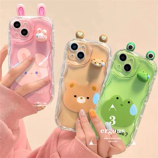 เคสป้องกันโทรศัพท์มือถือ แบบนิ่ม ลายการ์ตูนกระต่าย และหมี 3D สําหรับ infinix Smart 7 5 2020 Hot 30 30i 30Play 20 20i 20Play Note 12 G96 Smart 6 6Plus Hot 8 10 Lite Hot 12 11 10 Play