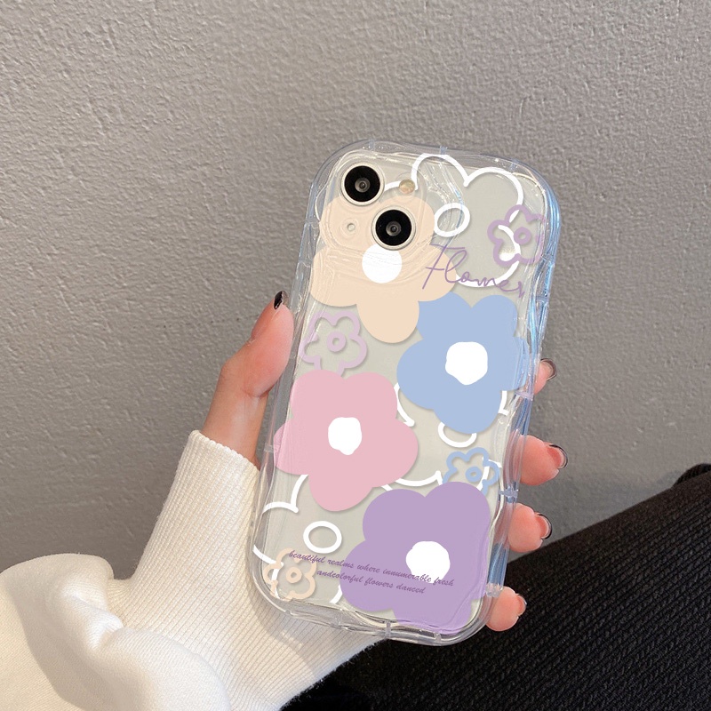 3D Wave Curve สำหรับ iPhone 11 Pro Max 7Plus XR X S Max 15 Promax 14 13 12 Pro Max 6 6S 7 8 Plus SE 2020 เคส Tpu นุ่ม