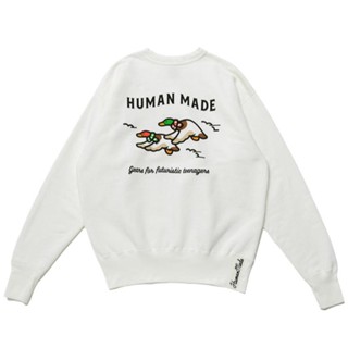 เสื้อกันหนาว พิมพ์ลาย HUMAN MADE CHRISTMAS DOUBLE FLYING DUCK ทรงหลวม สําหรับผู้ชาย และผู้หญิง