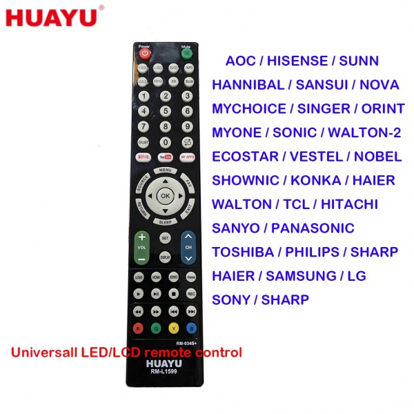 ใหม่ RM-L1599 รีโมทคอนโทรลสากล ใช้งานร่วมกับรีโมทคอนโทรลทีวีสากลของ nd ใดๆต้องชุดตาม manua Prestiz D