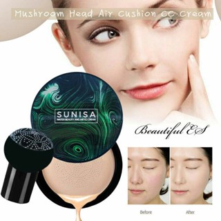 SUNISA Mushroom Head Make up Air Cushion BB Cream Liquid Moisturizing Foundation 100% Natural Concealer