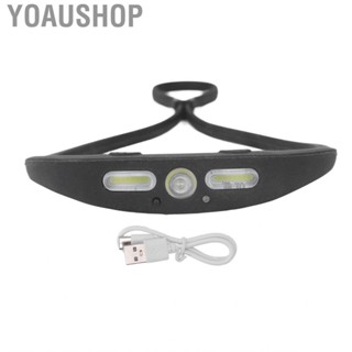 Yoaushop Headlamp Rechargeable Wide Beam Headlight Bright Flashlight For Outdoor