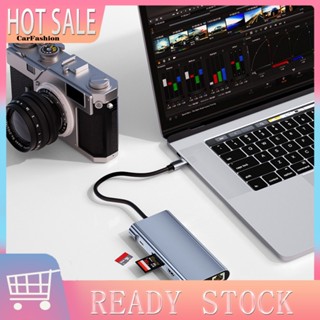 &lt;CarFashion&gt; อะแดปเตอร์ชาร์จ USB Type-C HDMI VGA LAN RJ45 TF/SD-Card ความเร็วสูง 10 in 1 สําหรับคอมพิวเตอร์