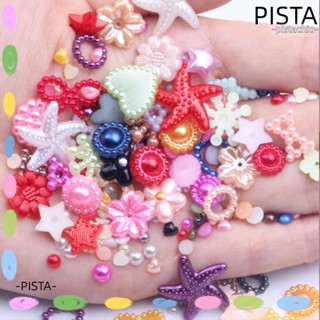 Pista ชุดลูกปัดไข่มุกเทียม เรซิน 4-20 มม. 45 กรัม ต่อล็อต สําหรับงานฝีมือ Diy สุ่มสี 600 ชิ้น