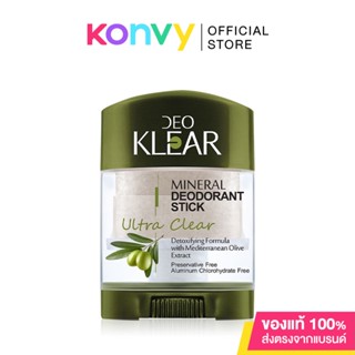 โรลออนสารส้มดีโอเคลียร์ อัลตร้า เคลียร์ DEOKLEAR Ultra Clear Mineral Deodorant Stick 70g.