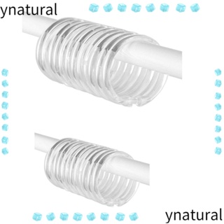 Ynatural ตะขอผ้าม่านอาบน้ํา พลาสติก PP รูปตัว O ใส ทนทาน 24 ชิ้น