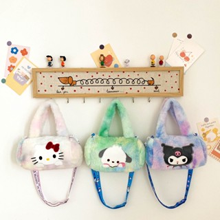 Sanrio tie-dye ของเล่นตุ๊กตาสีสันสดใส tote tote cross-body hanging bag