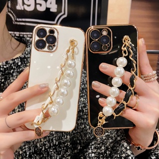 เคสโทรศัพท์มือถือ ประดับมุก วิบวับ พร้อมสายคล้องมือ สําหรับ Realme 11 NFC 4G 10 Pro Plus 5G C55 C53