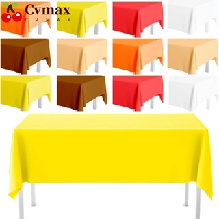 Cvmax ผ้าปูโต๊ะ PEVA ทรงสี่เหลี่ยมผืนผ้า กันความร้อน 6 สี 54 X 72 นิ้ว สําหรับปาร์ตี้ 12 ชิ้น