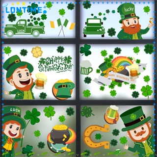 Lontime สติกเกอร์ PVC ลาย St Patricks Day สําหรับตกแต่งบ้าน กระจก หน้าต่าง