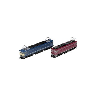 Tomix N Gauge Limited Edition Ef64 No.77 &amp; Ed75 No.121 Osho ชุดโมเดลรถไฟไฟฟ้า 2 คัน 97913