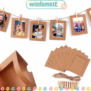 Wisdomest กรอบรูปกระดาษคราฟท์ คุณภาพสูง ทนทาน พร้อมคลิปหนีบ DIY