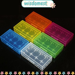 Wisdomest กล่องแบตเตอรี่ พลาสติก 18650 4 AA AA 18350 กันลื่น คุณภาพสูง 1/2 ชิ้น