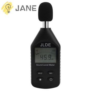 Jane เครื่องวัดเสียงดิจิทัล หน้าจอ LCD แบ็คไลท์ 30-130dBA รองรับมือถือ สําหรับห้องเรียน