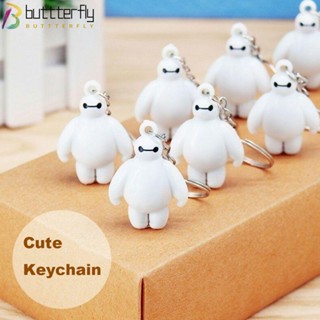 Buttterfly พวงกุญแจ ลายการ์ตูน Baymax Kawaii สีขาว สําหรับกระเป๋าเป้สะพายหลัง ตกแต่งบ้าน