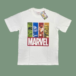 SO.BEST เสื้อยืด Marvel 4 Avenger สกรีนหน้า ผ้าขาว ลิขสิทธิ์แท้ มาร์เวล